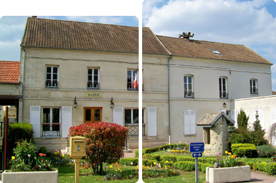 Image en deux parties de la ville de Orry-La-Ville